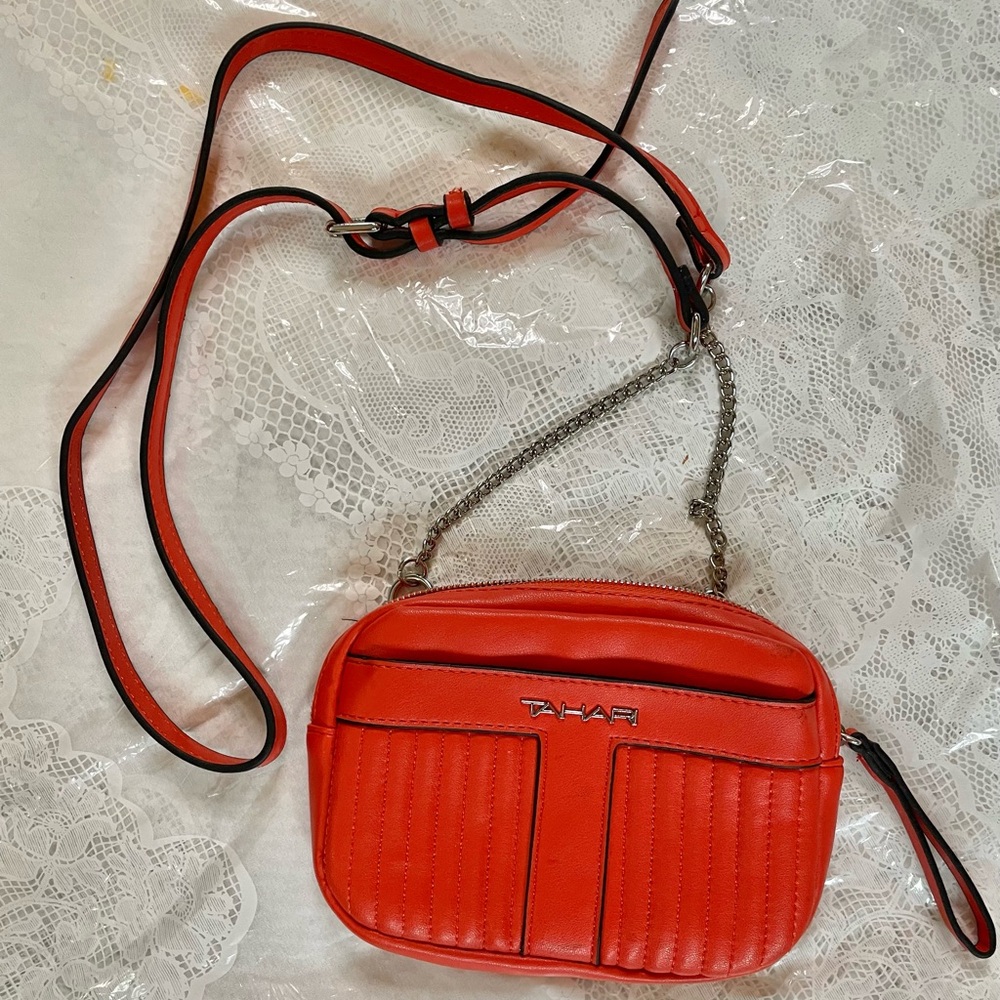 NEW Tahari orange Crossbody Bag